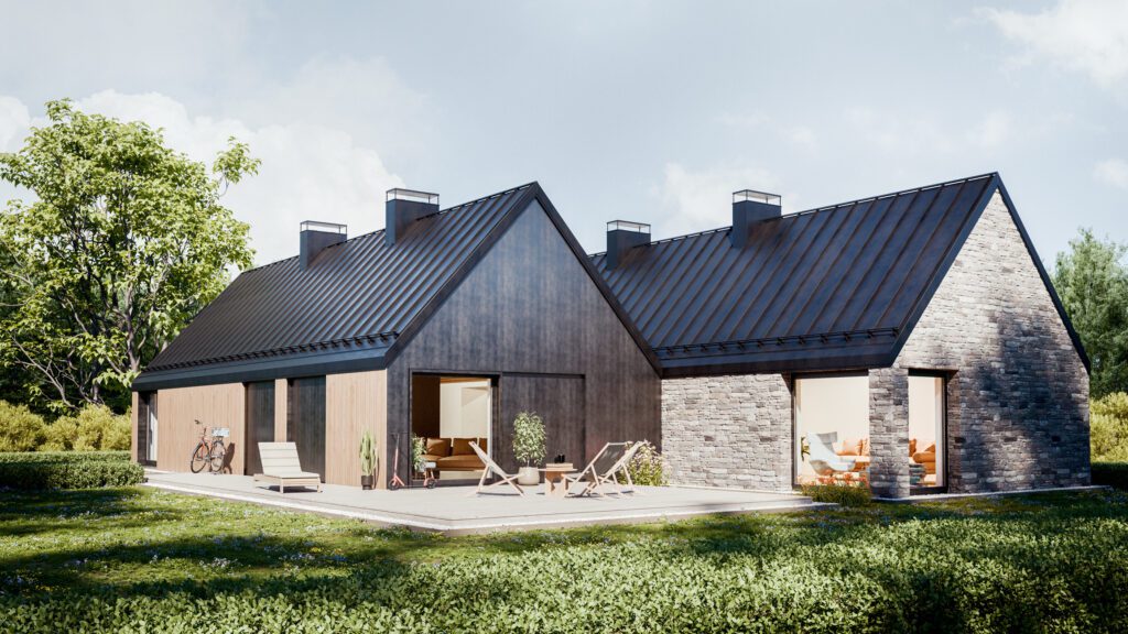 Rural house surrounded by greenery